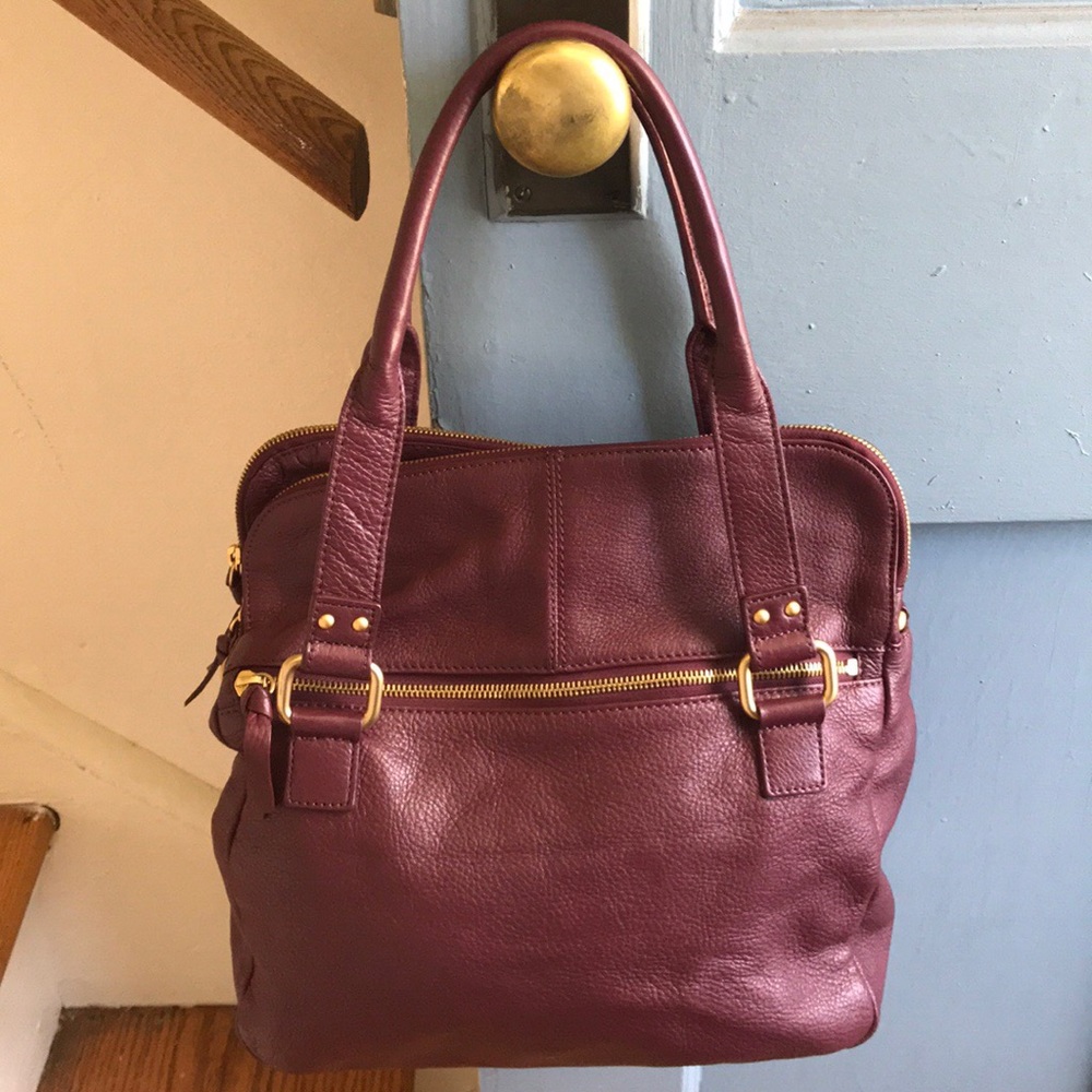 Presa 100% Italian Leather Triple Compartment Bag